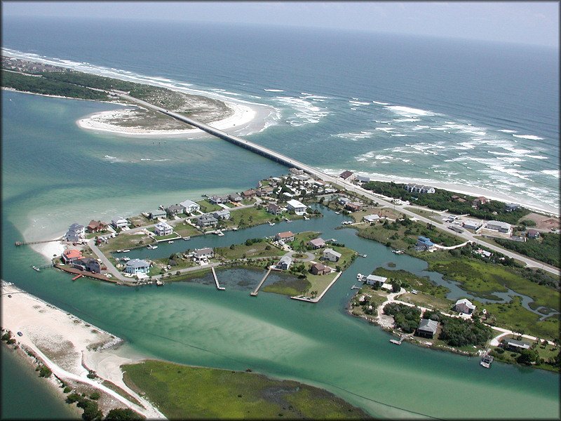Matanzas Inlet homes and waterways in St. Johns County, Florida