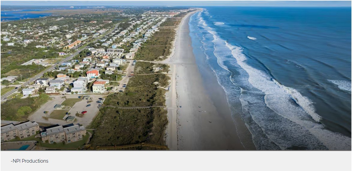 Butler Beach FL shoreline and dunes in St. Johns County