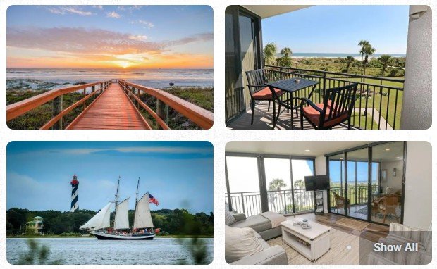 Anastasia Island homes and beaches aerial view